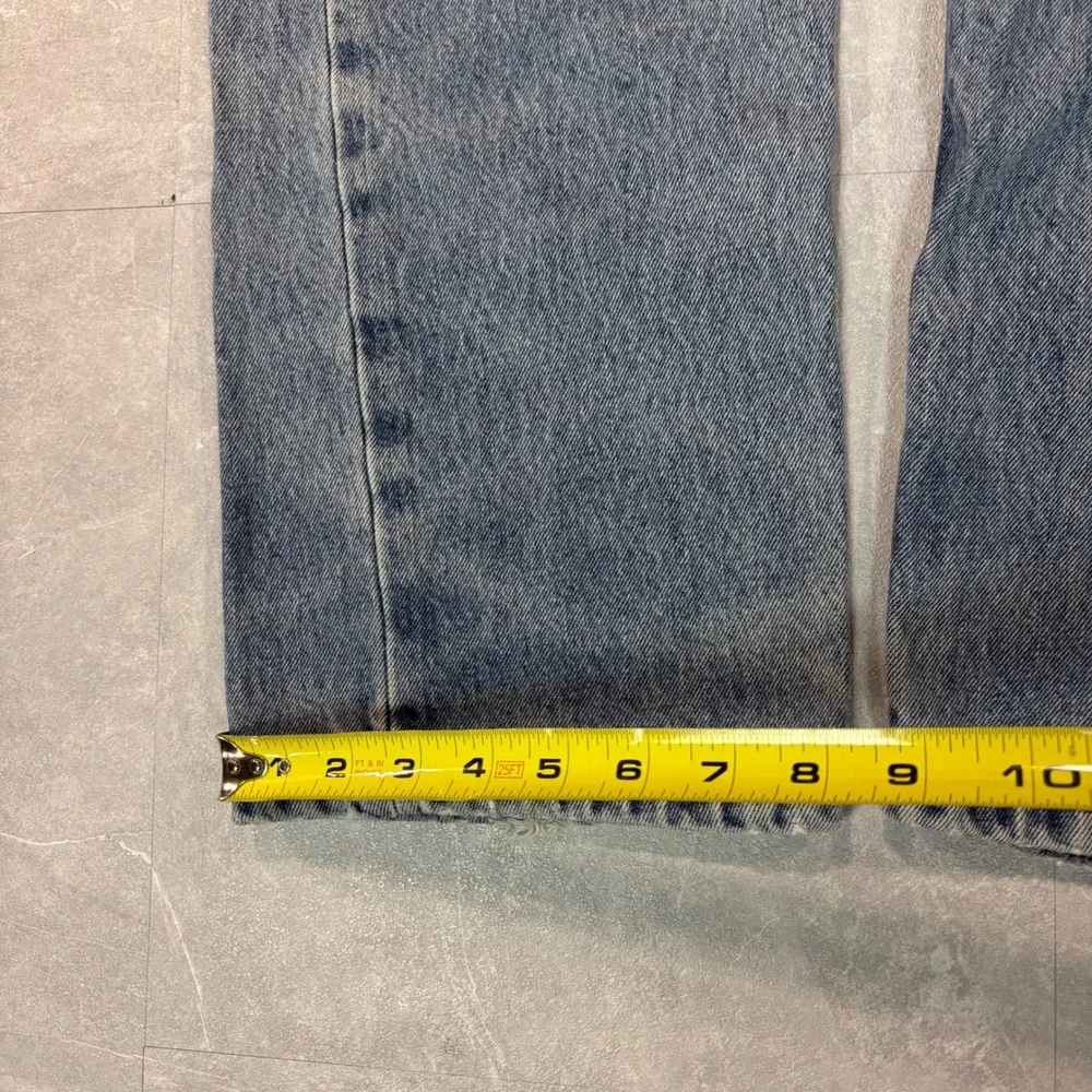 Levis 505 Regular Fit Straight Leg Jeans Light Wash Blue Denim W34 L30 2765